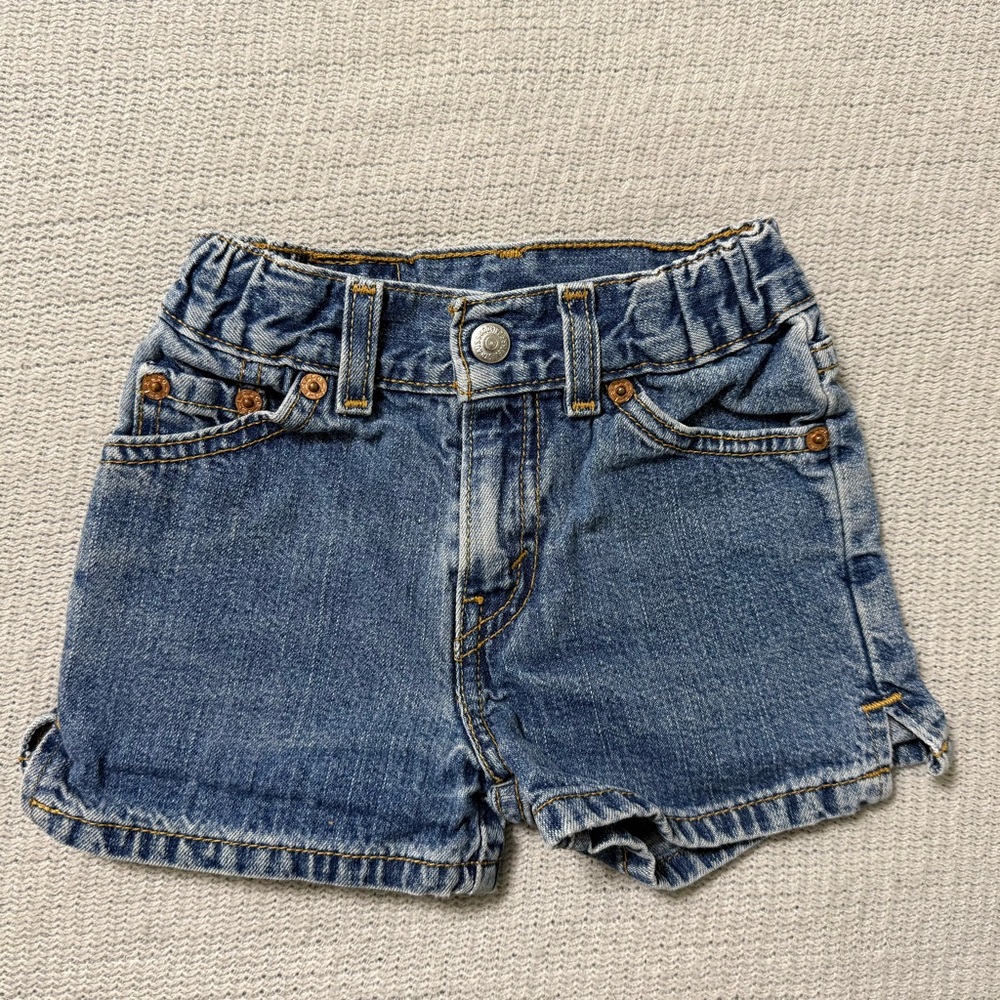 Levi's Classic Blue Denim Skorts for Kids